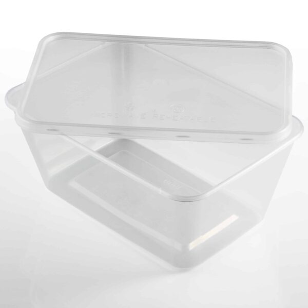 Clear Microwave Container And Lids 1000ml x 250