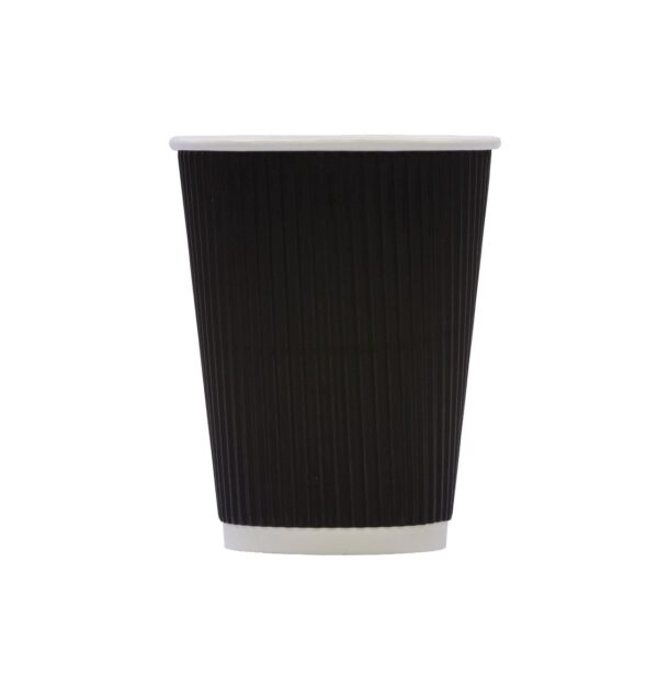 8oz Black Ripple Cup