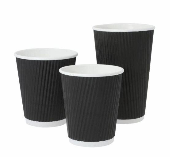 6 & 8oz Sip Thru Coffee Cup Lid - Black x 1000 - Image 2