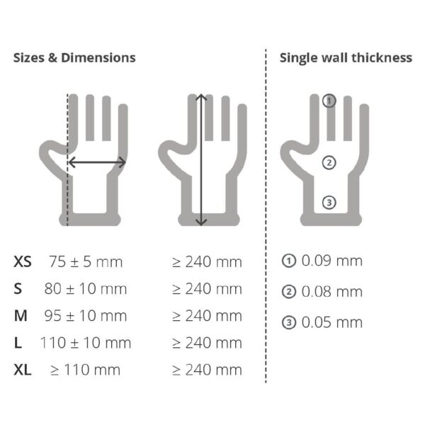 Nitrile Gloves Blue, Medium, Powder Free X 100 - Image 2
